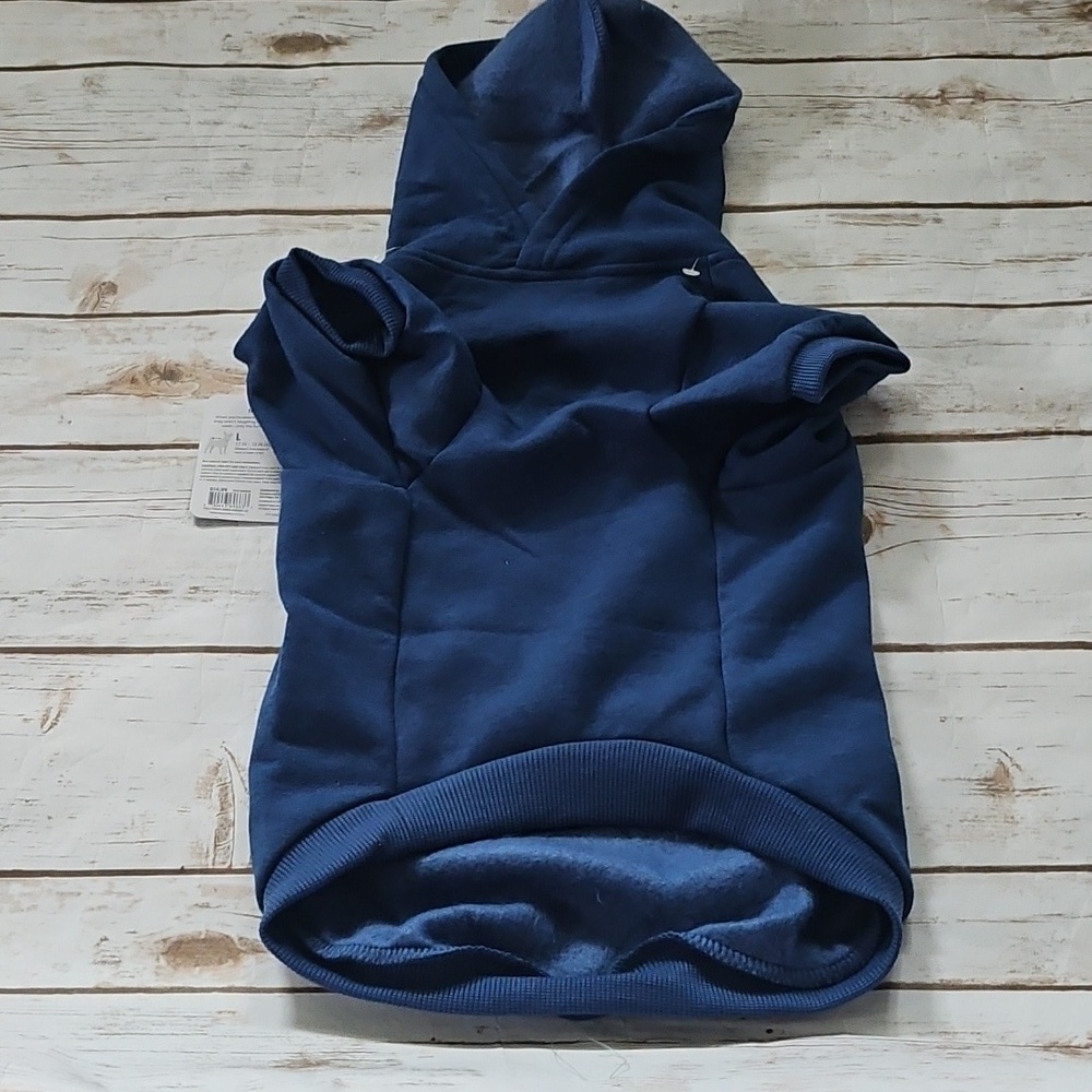 Youly Navy Blue Dog Hoodie with 'Treat Boss' Print - Picture 3 of 6